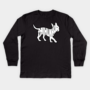 Chihuahua white Kids Long Sleeve T-Shirt